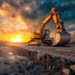 heavy machinery used construction industry engineering