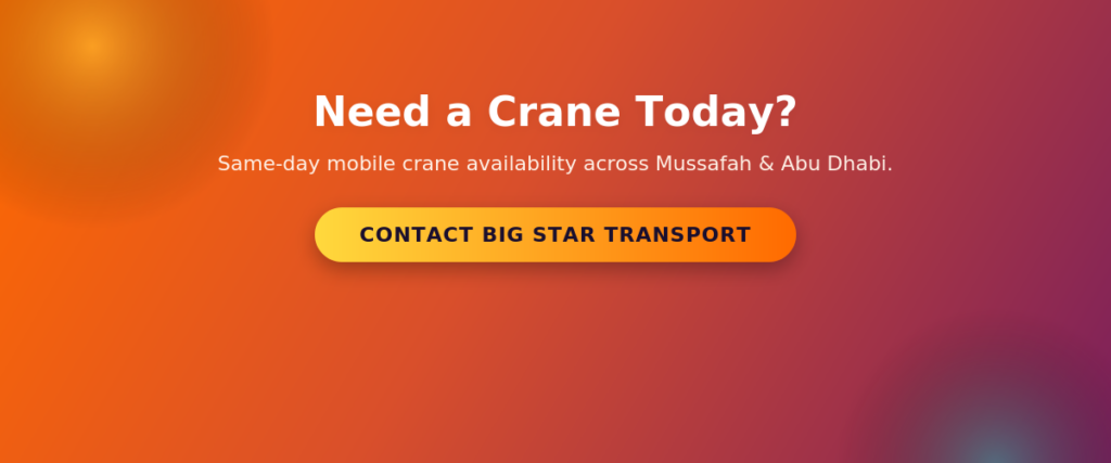 mobile crane rental Mussafah