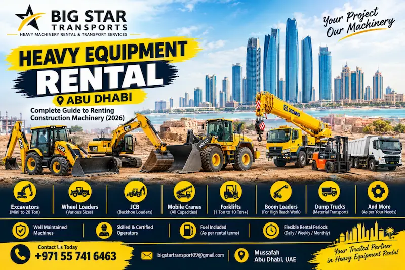 Heavy Equipment Rental Abu Dhabi