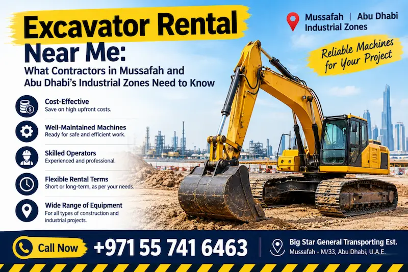 excavator rental near me